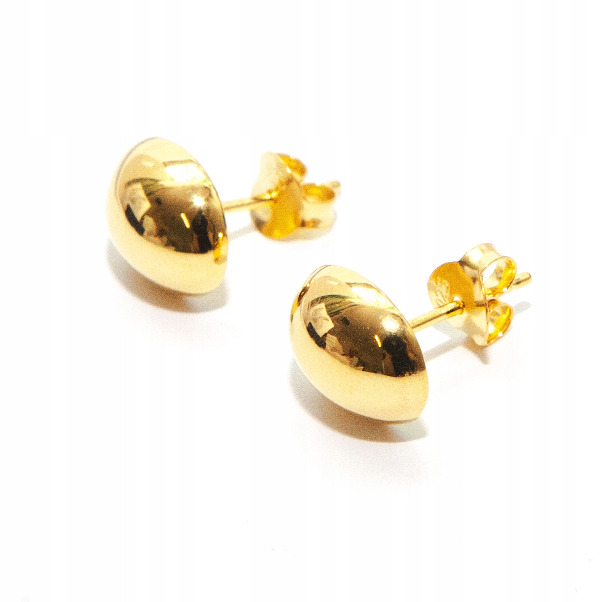 Stříbrné náušnice pozlacené oválným stříbro 925, elegantní