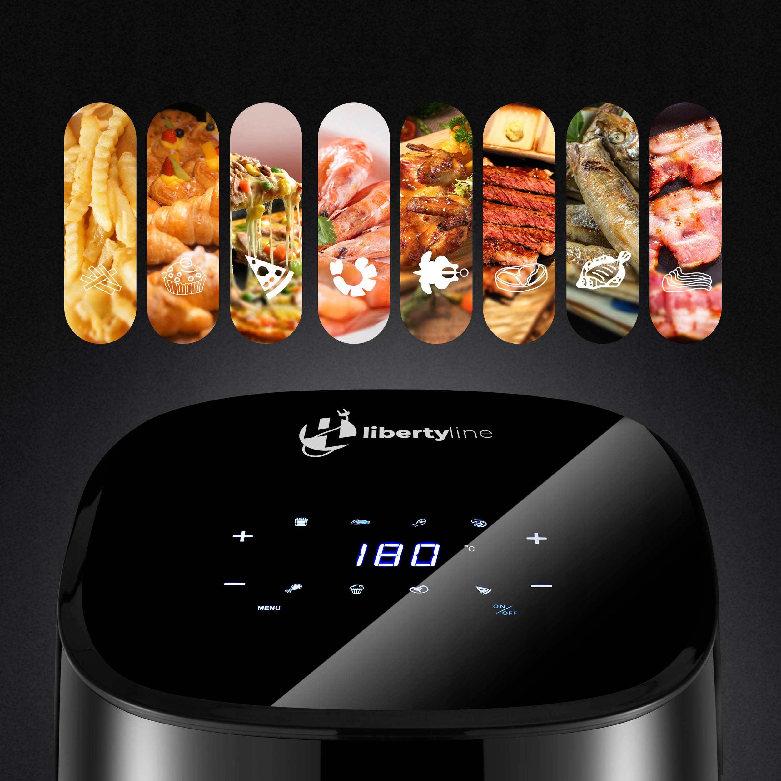 Beztuková Fritéza Air Fryer Opékač Parma Trouba Výkonná 1400 W