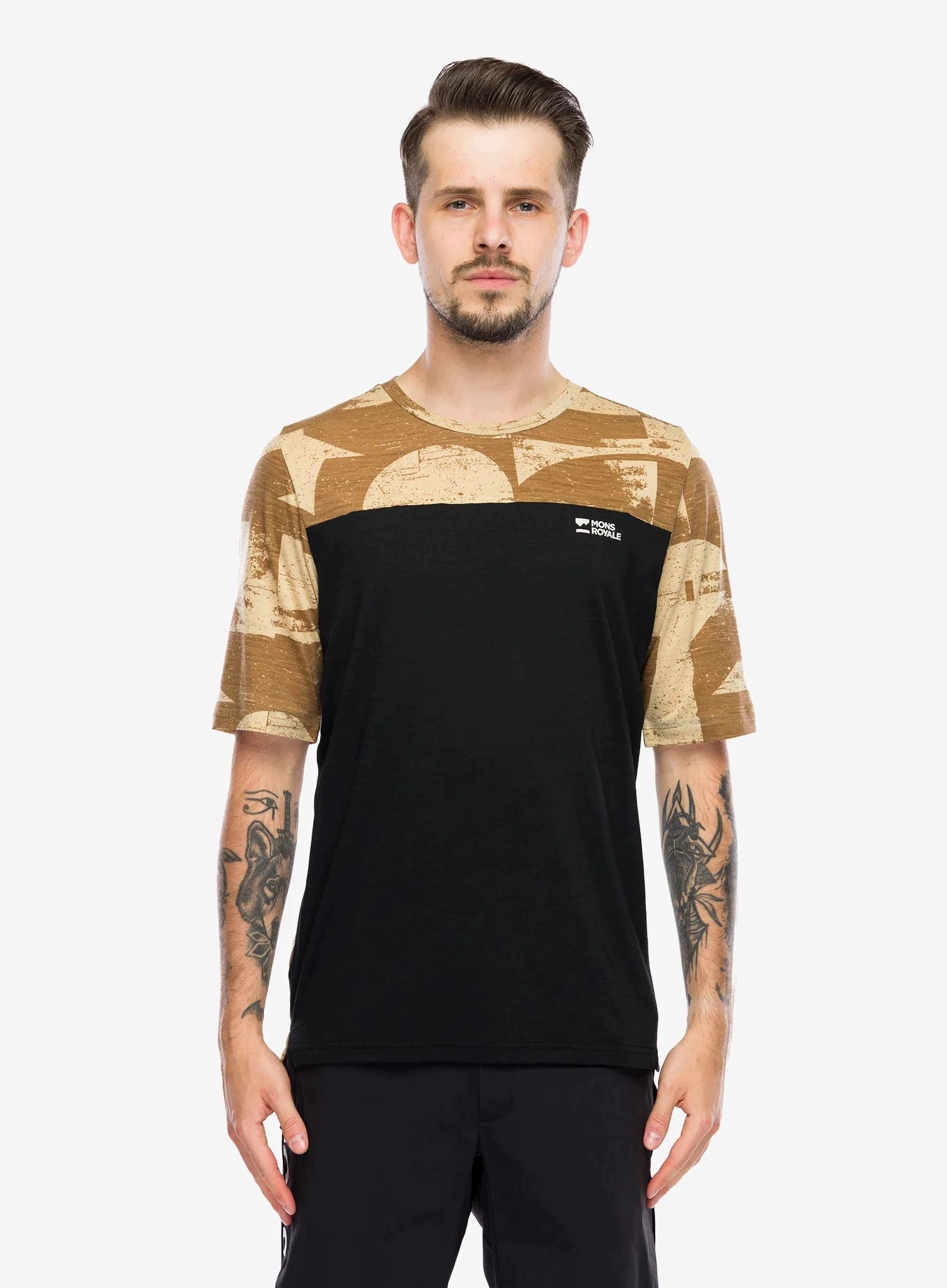 Cyklistický dres Mons Royale Diversion Merino Bike Jersey Ss grunge M