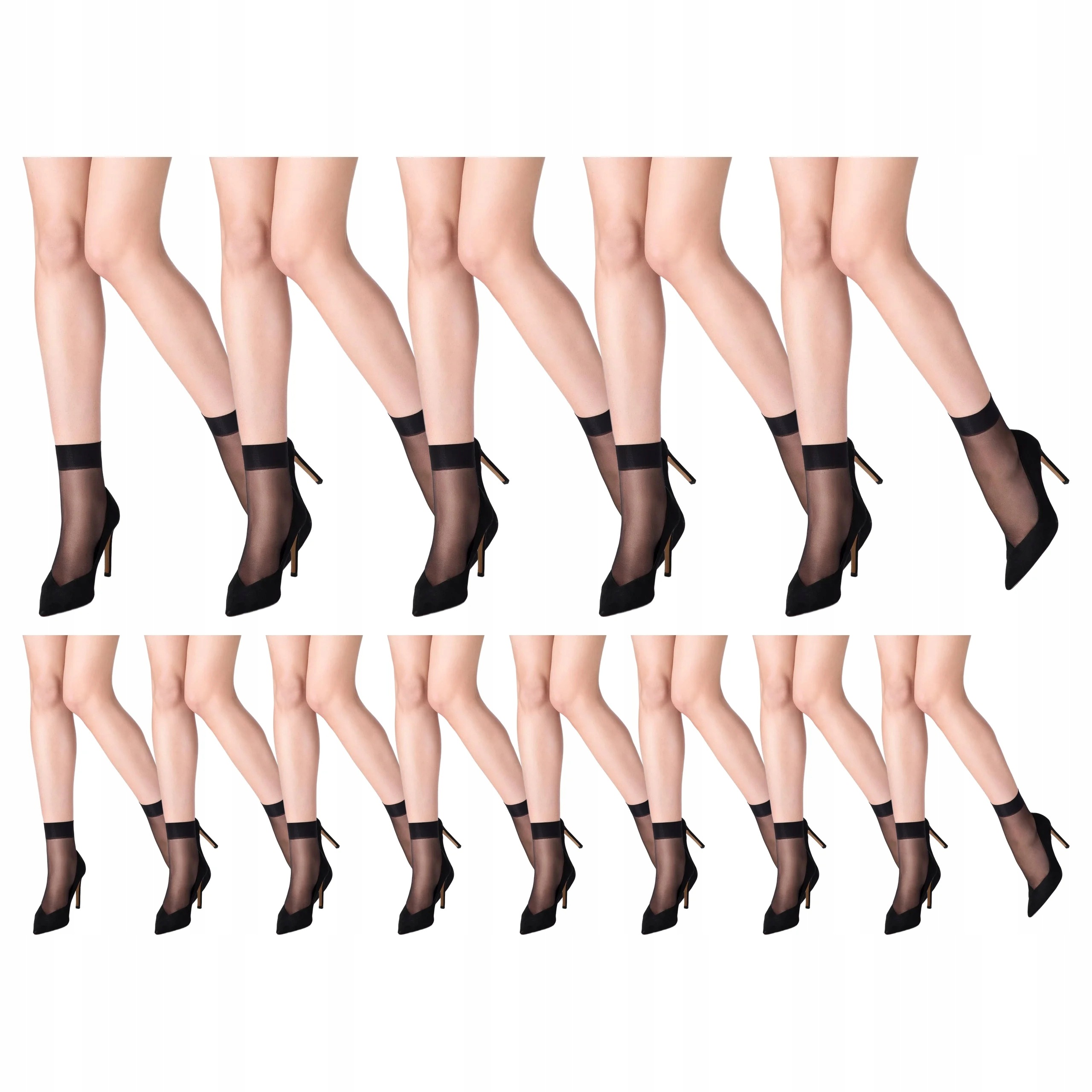 13 x Tenké Ponožky Klasické 15 den 2 páry Petky Marilyn Black