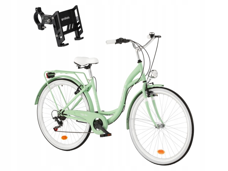 Rower miejski Indiana Moena S7B 28 cali damski 2023 Miętowy Uchwyt