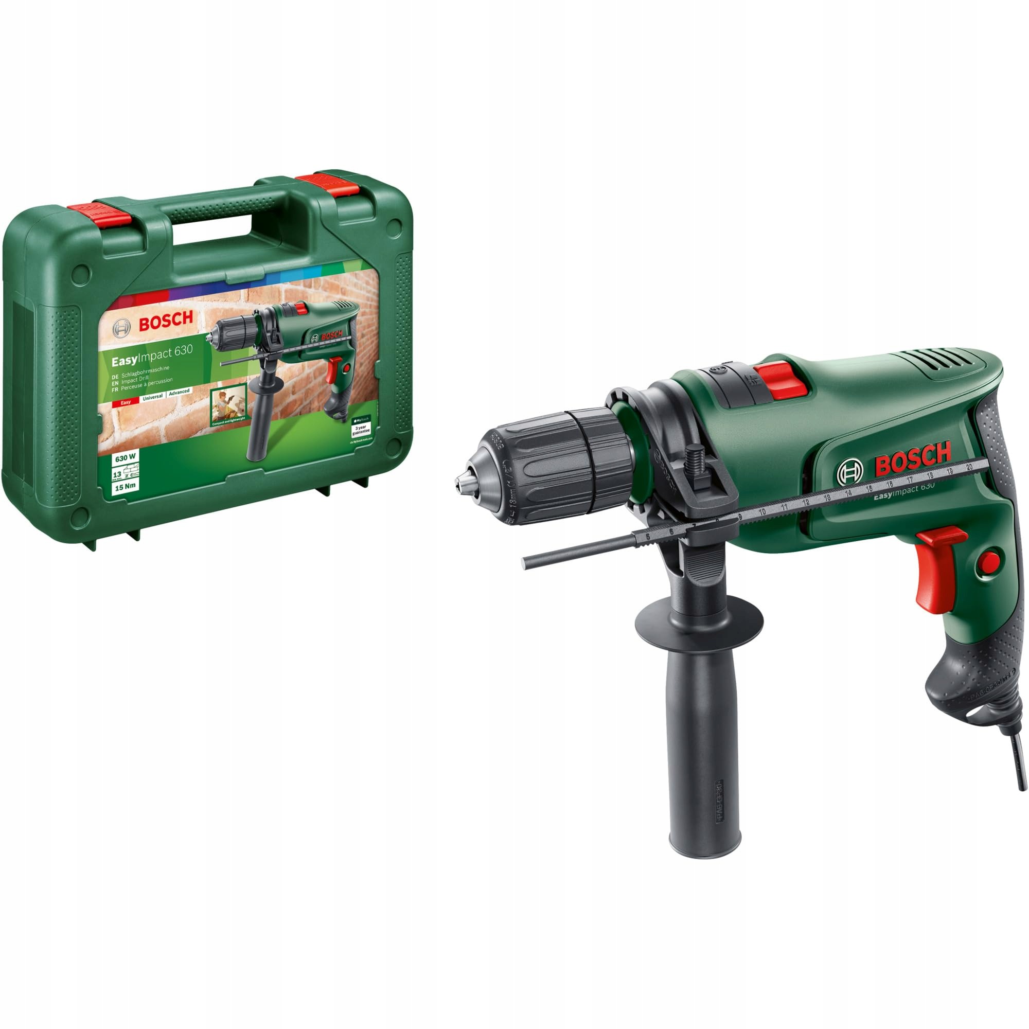 Bosch EasyImpact 630 Příklepová vrtačka 630 W v kufru