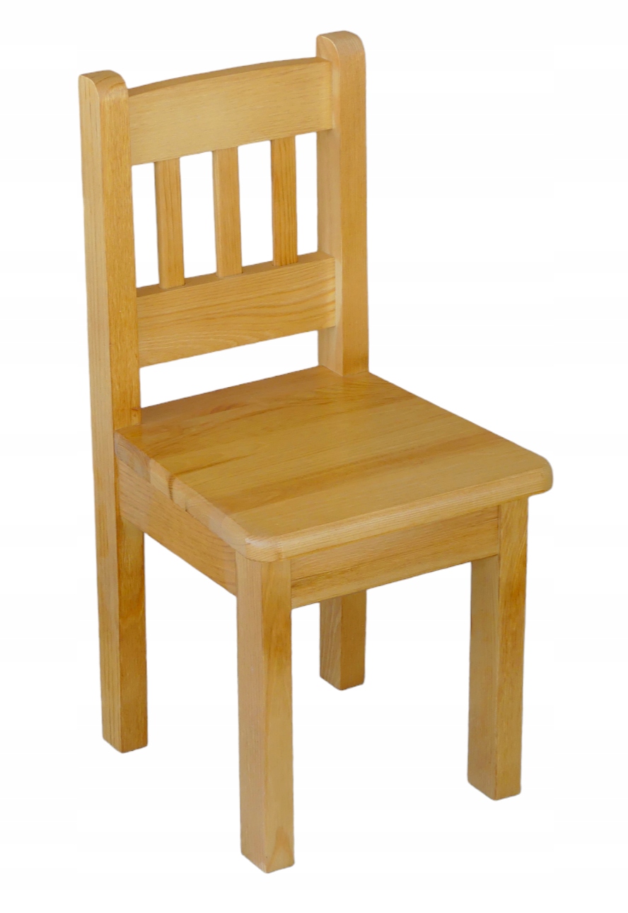 KRZESEŁKO DREWNIANE MAŁE SOSNOWE KOLOR OLCHA