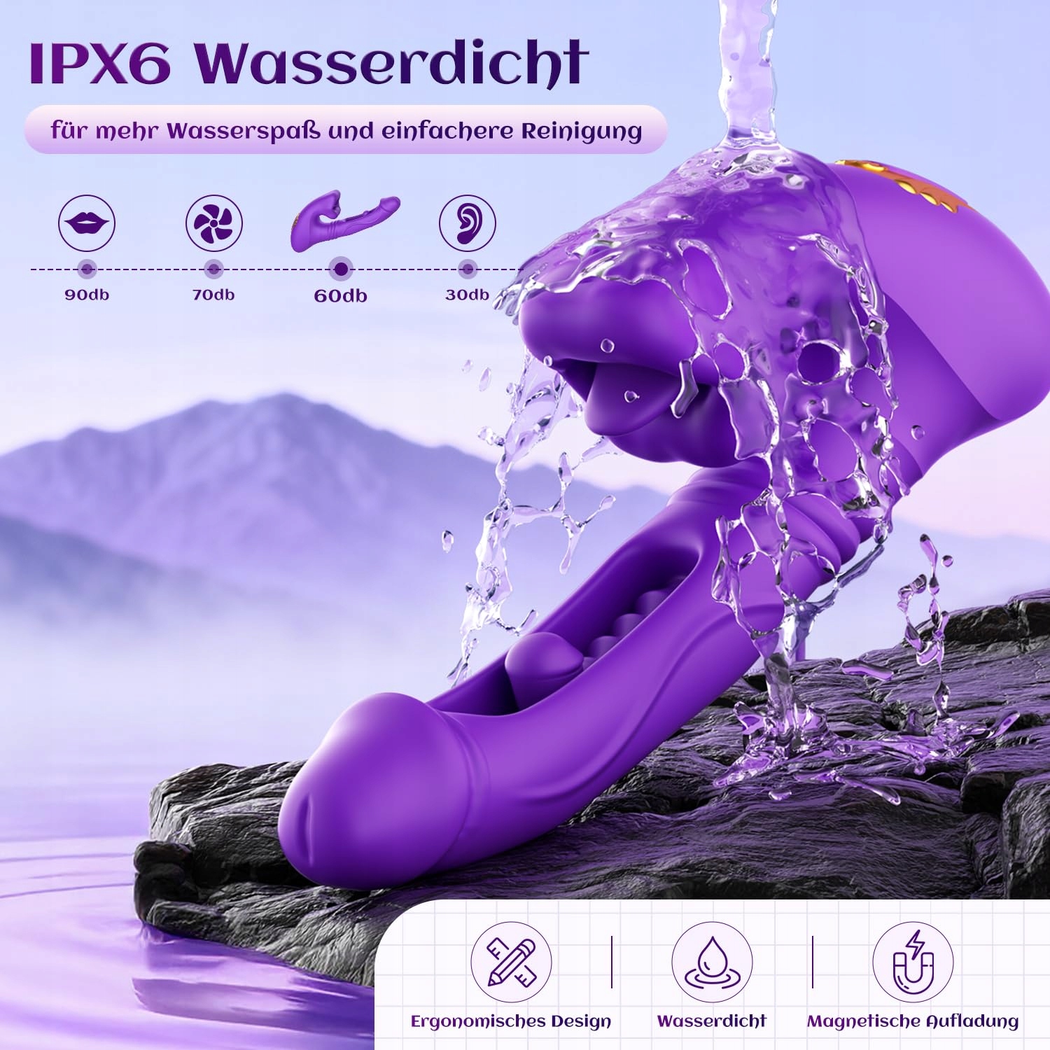 DILDO VIBRATOR Dla Kobiet Z Funkcją Wibracji i Stymulacji G Punktu — miniatura 6