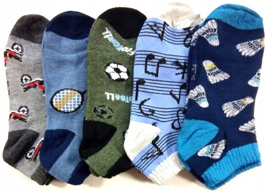 

Bawełniane stopki chłopięce 23-26 zestaw 5 Par