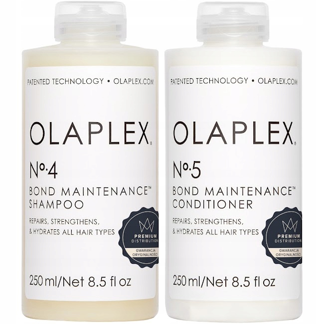 OLAPLEX NO. 4 SZAMPON NO. 5 ODŻYWKA ZESTAW ODBUDOWUJĄCY WŁOSY