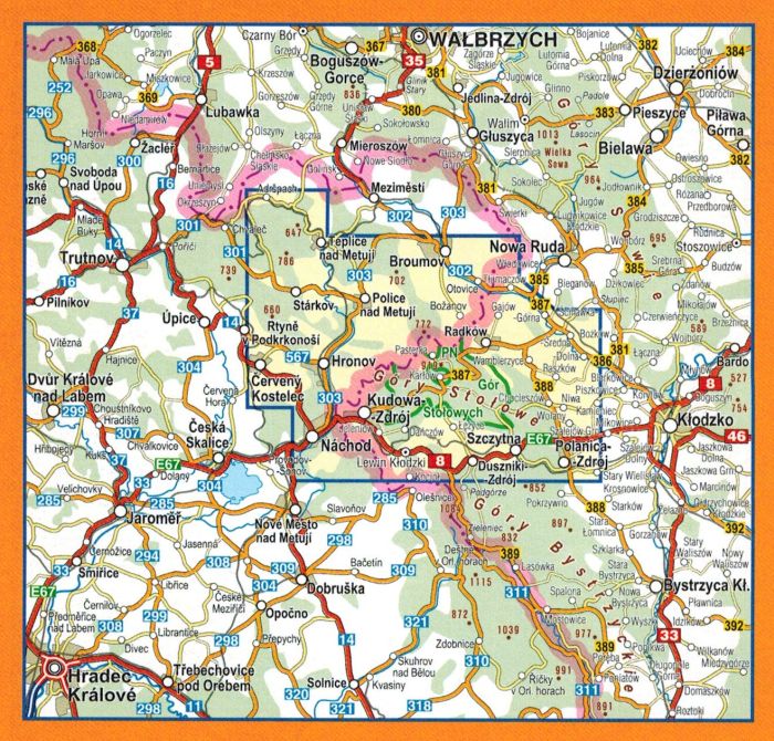GÓRY SOWIE STOŁOWE KARKONOSZE MAPA LAMINOWANA x 3 ZESTAW COMPASS Autor Praca zbiorowa