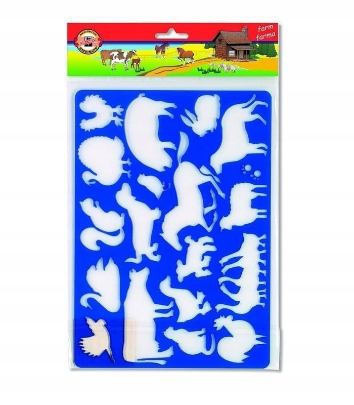 

Szablon do odrysowania rysowania Zwierzęta na wsi