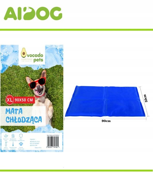 Levně XL Chladící podložka pro zvířata 90x50 cm modrá