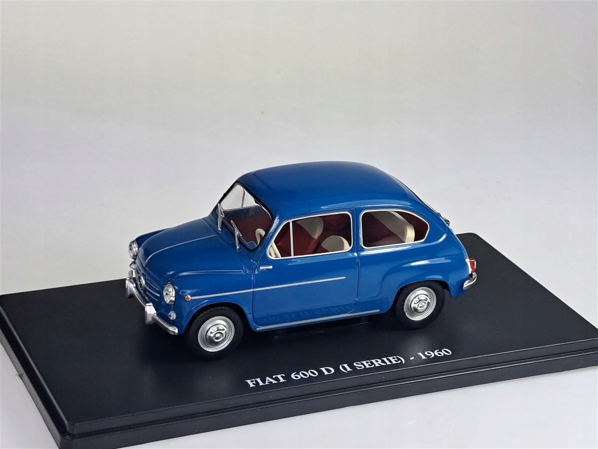Atlas Fiat 600 D 1960 Blue 1:24
