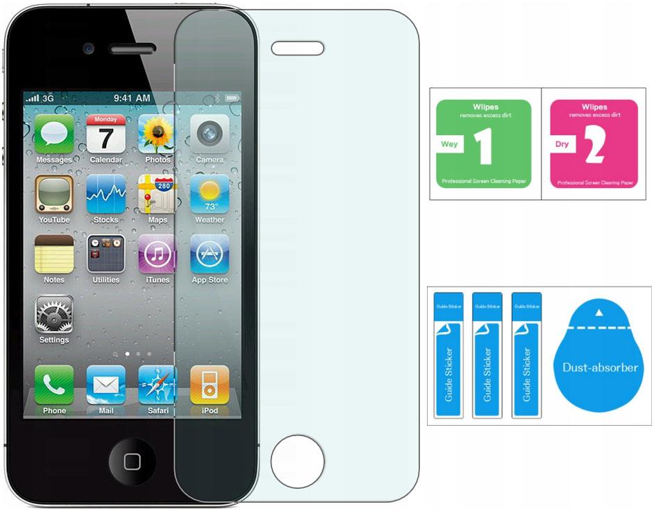 

Szkło Hartowane 9H Szybka Ochronna do iPhone 4/4s