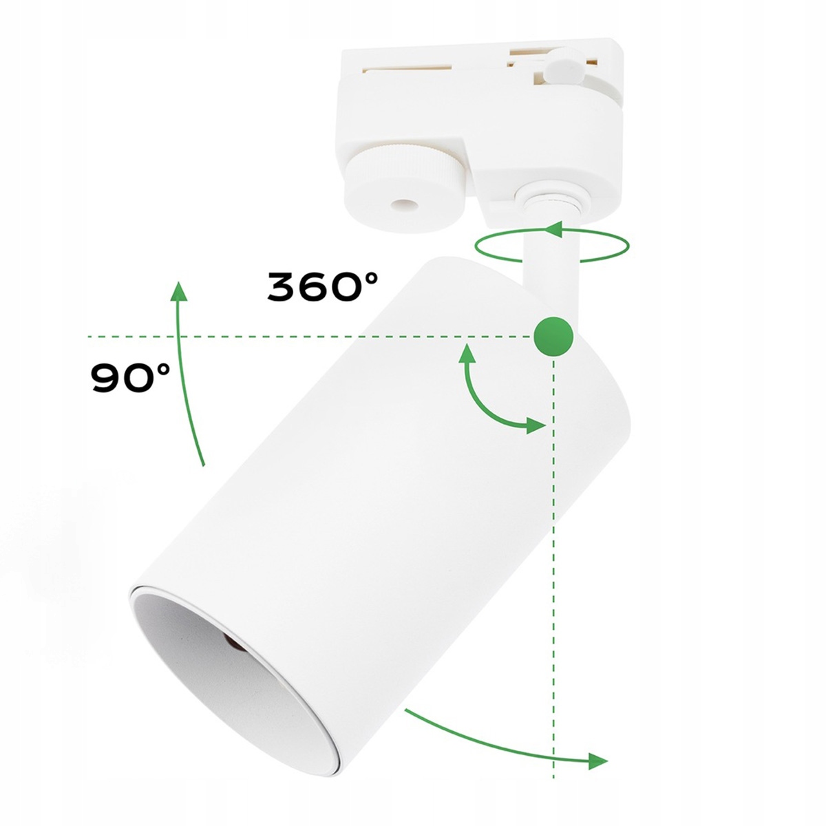 Reflektor Szynowy Biały GU10 Lampa Szynowa Oprawa Szerokość produktu 6 cm