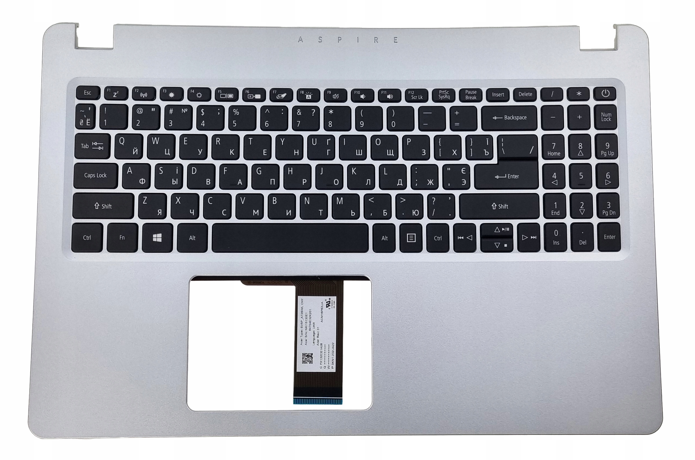 Nowa Obudowa Klawiatura Acer Aspire A515-52 A515-52G N18C1 Ukraińska Podświ