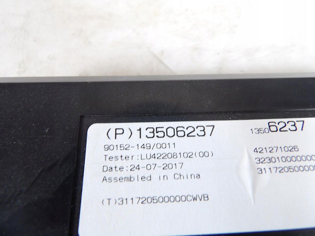 OPEL MOKKA X 1 A LIFT module control unit air conditioning devices