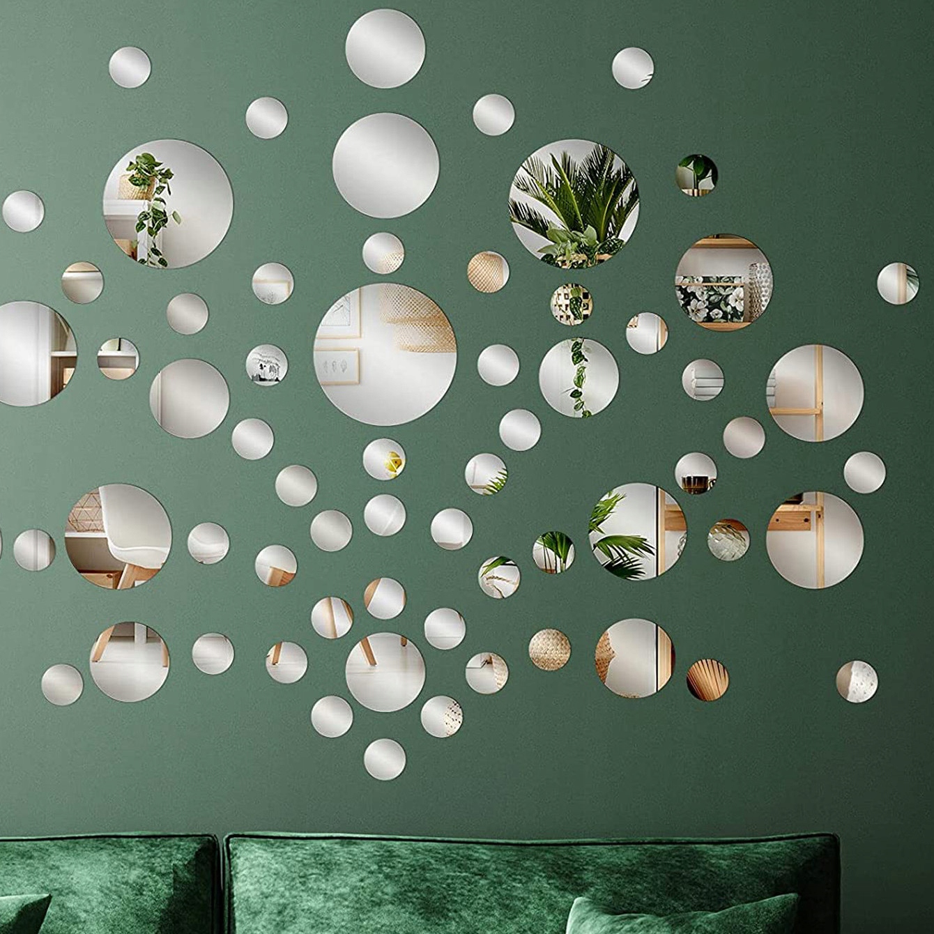 NAKLEJKA NA ŚCIANIE LUSTRZANE OKRĄGŁE Marka bez marki