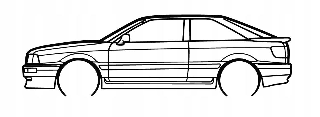 nástěnná dekorace Obraz do auta Audi 80 Coupe 1992