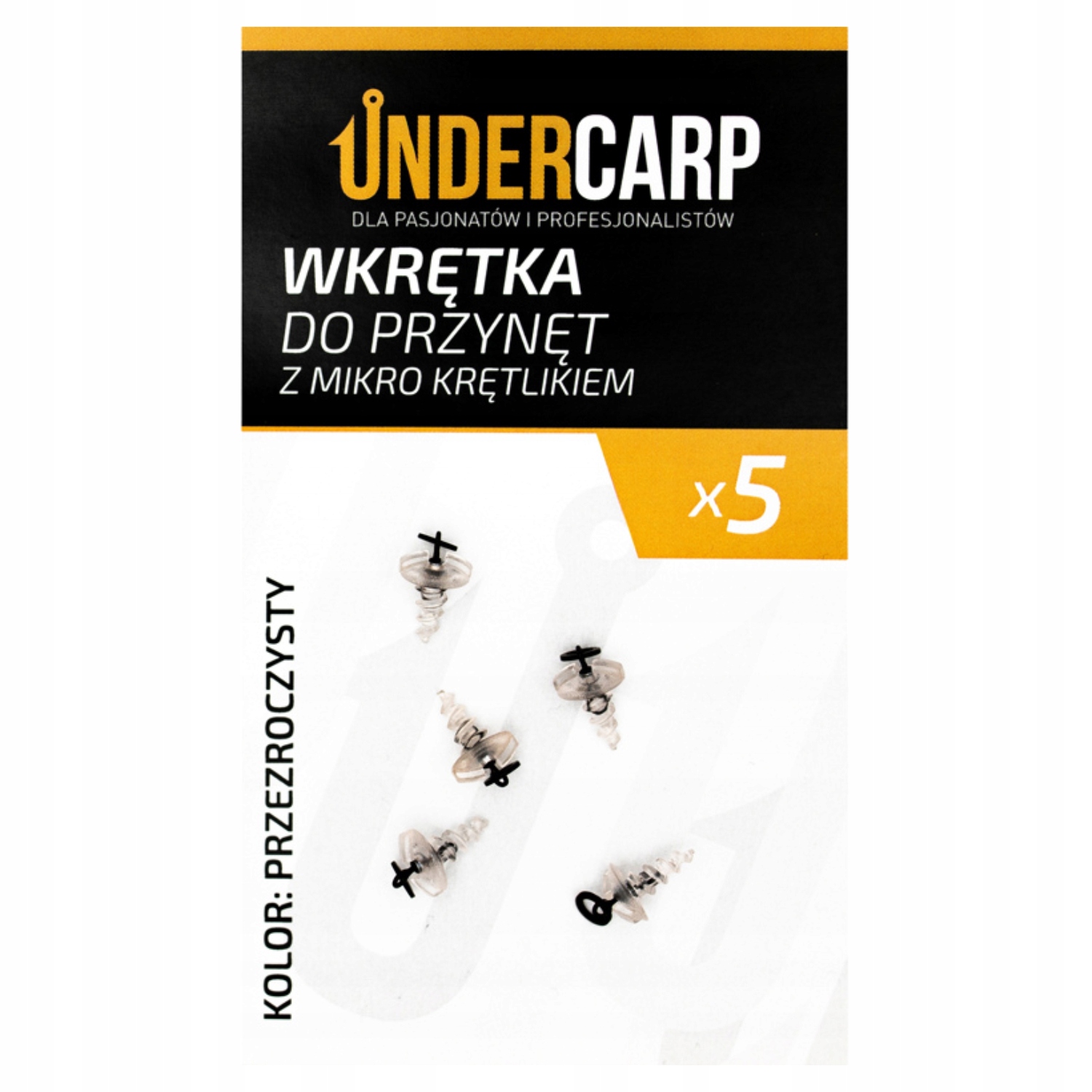Wkrętka Do Przynęt Under Carp Z Mikro Krętlikiem Przezroczysty