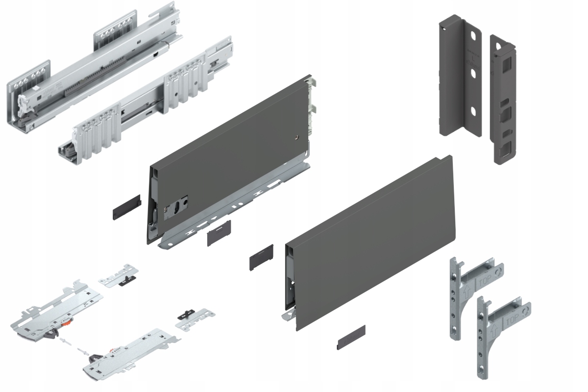 Blum Zásuvka Merivobox 350 stredná K Tip-On Antr 40 kg
