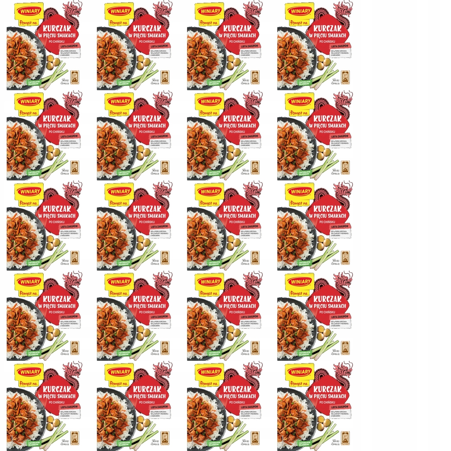 20x 37g Winiary pomysł na... kurczak w pięciu smakach po chińsku Karton
