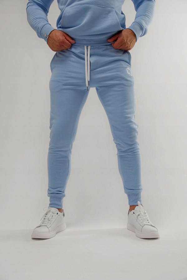 Pánské teplákové kalhoty Cj Wear modré bavlna s výšivkou velikost XL Pro Páry