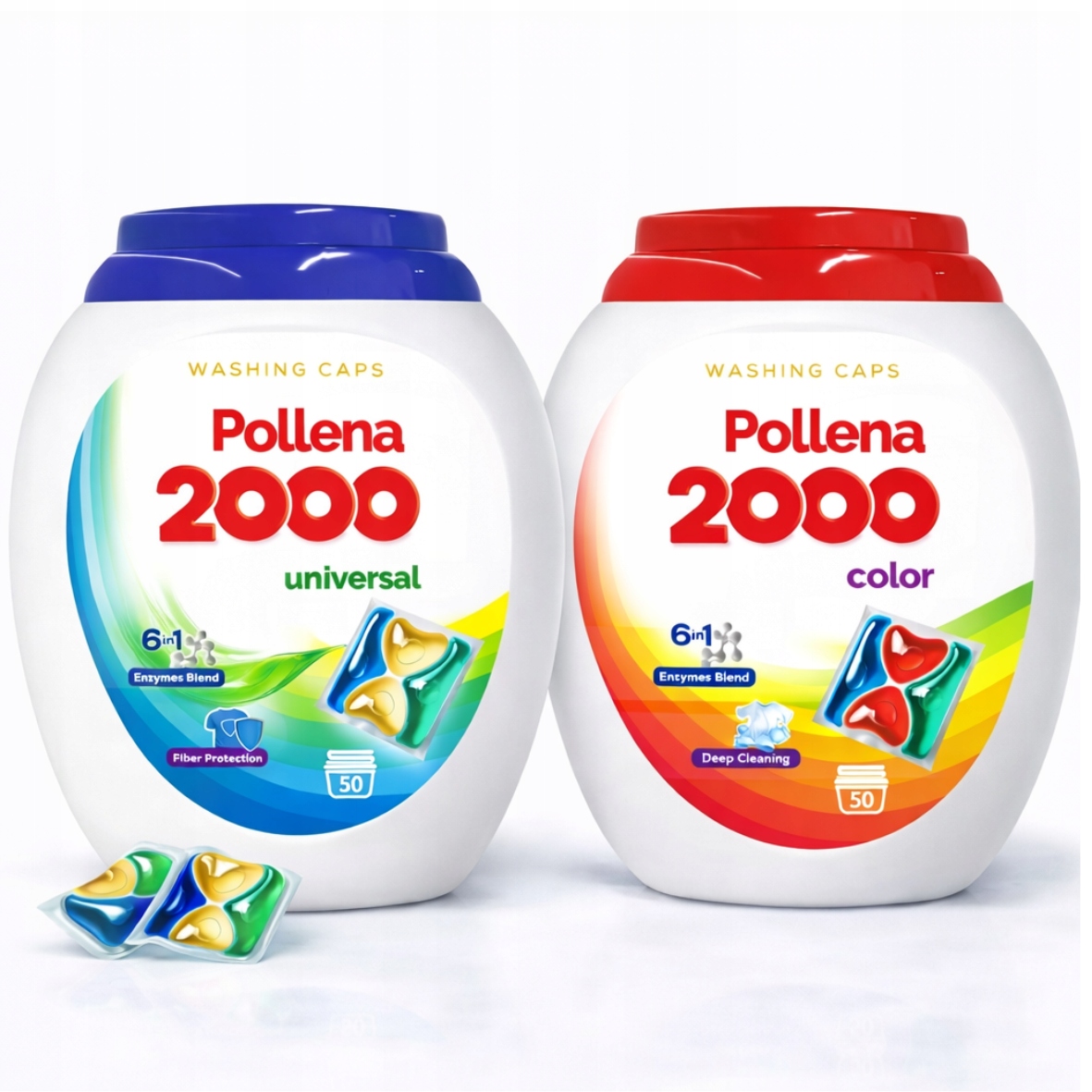 Pollena 2000 Kapsle na praní – Set 2×50 ks Univerzální Barva