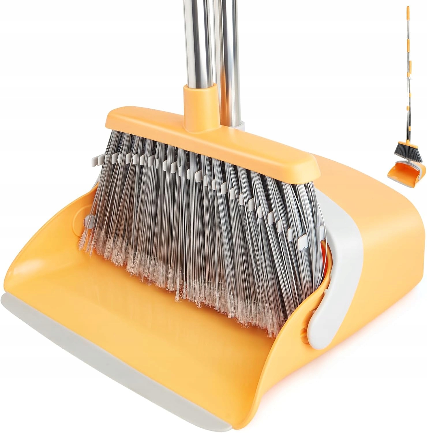 Levně Metla S Lopatkou S Dlouhou Rukojetí A Hřebenovými Zuby Pro Domácnost I Kancelář