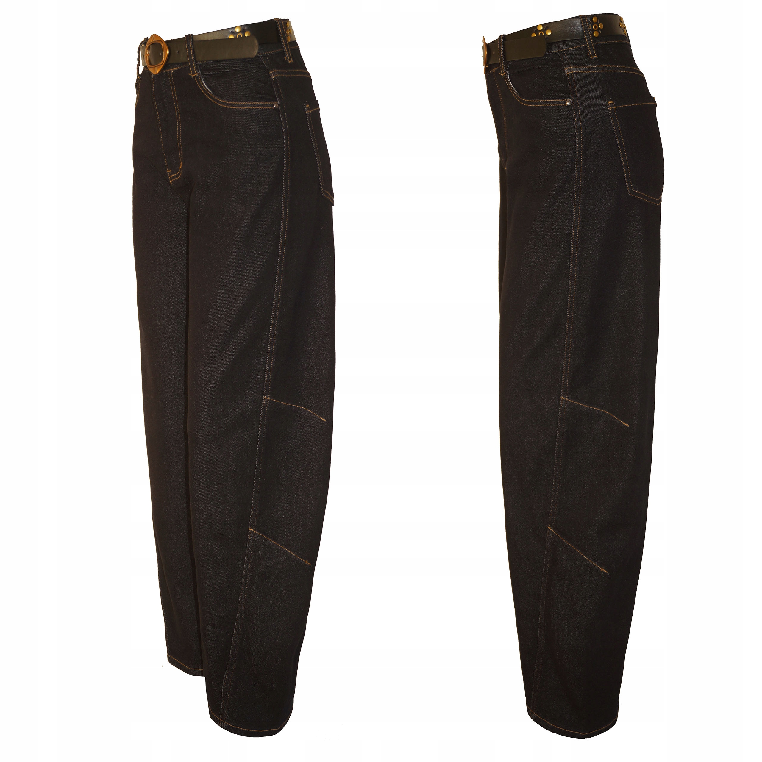 M.Sara Spodnie Damskie Jeansy Balloon Luźne Wysoki Stan M 38