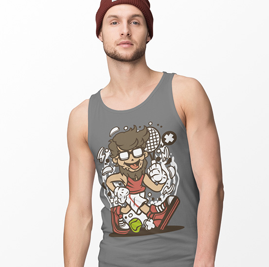 TANK TOP ANIMOWANE HIPSTER TENNIS PLAYER