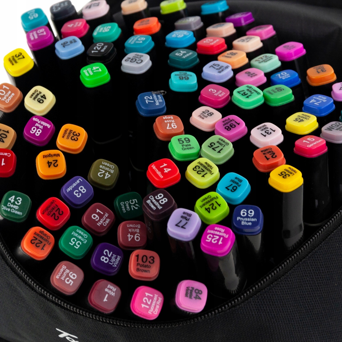 TG70310 MARKERY ALKOHOLOWE PISAKI DWUSTRONNE ZAKREŚLACZE MARKERY 168szt Rodzaj mazaki