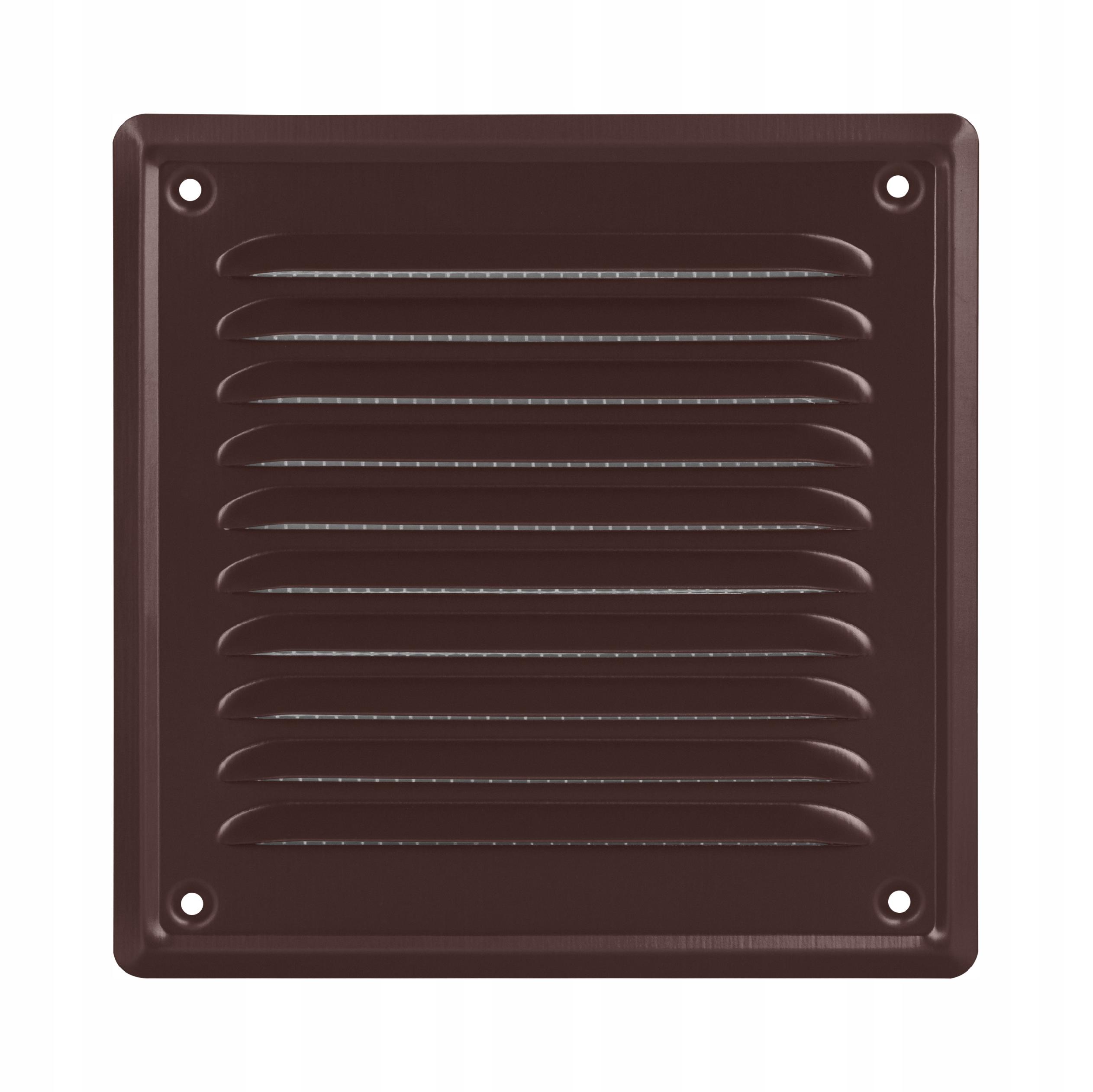 

Kratka Wentylacyjna Metalowa Z Siatką 14x14 Brąz