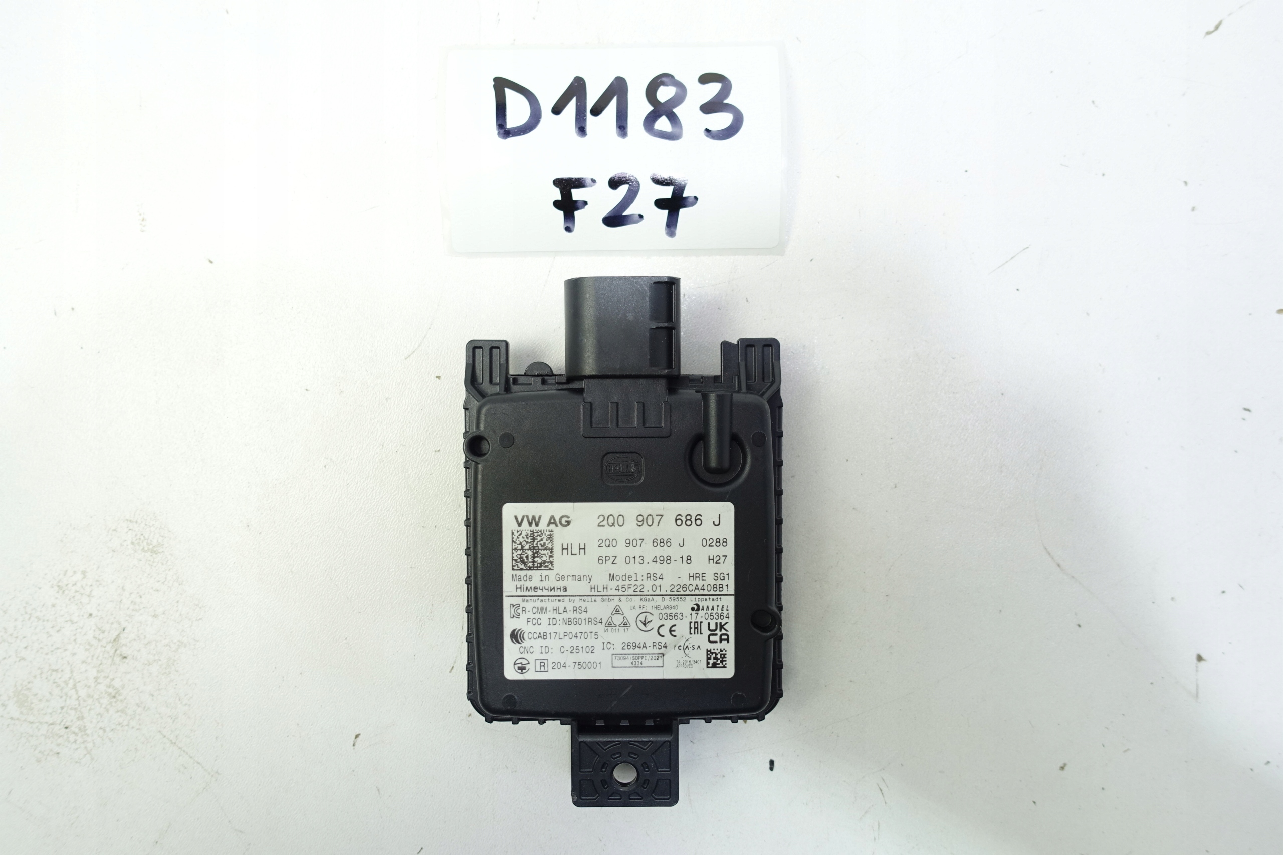 RADAR DISTRONIC SENSOR ACC VW PASSAT 2Q0907686J