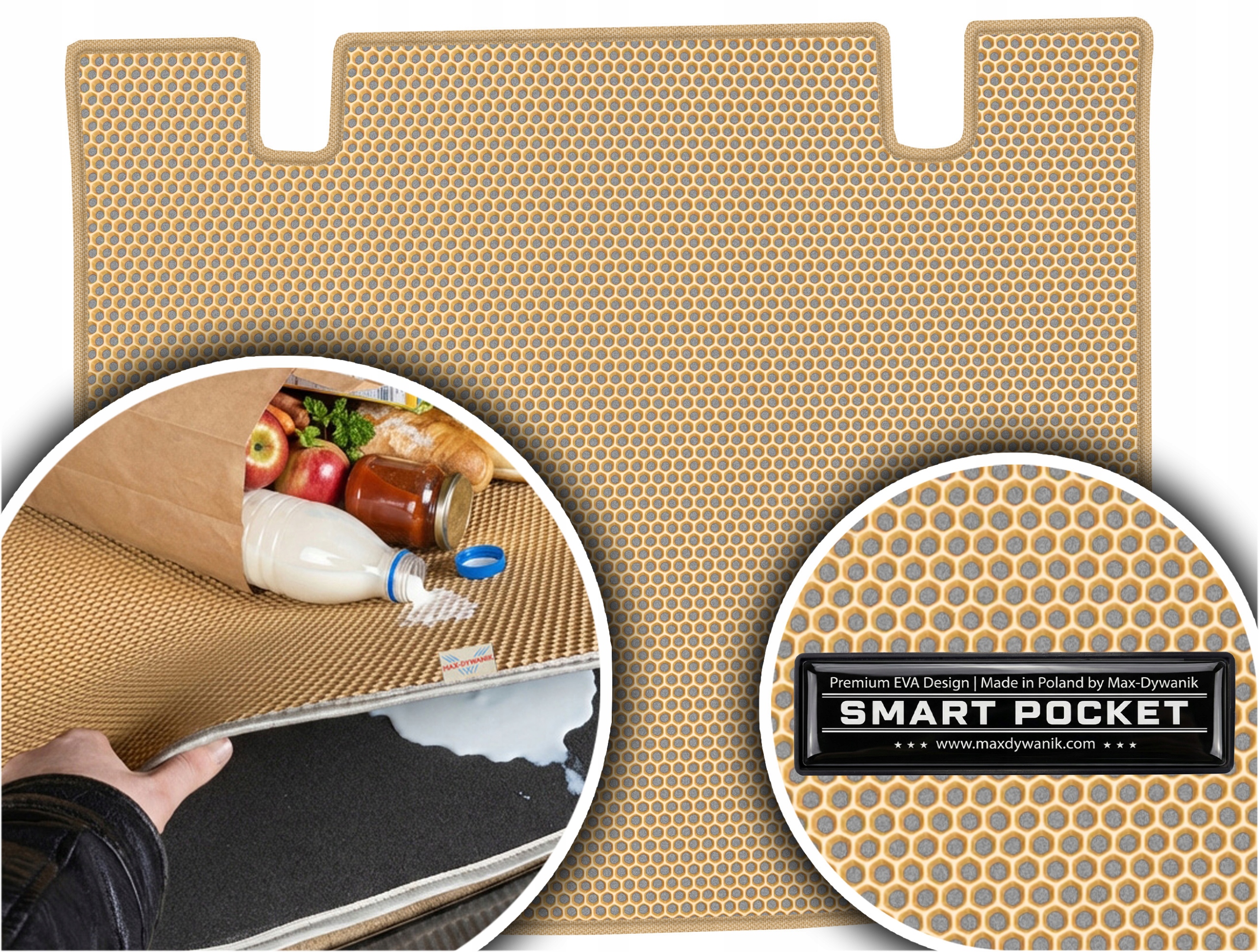 Dacia Logan MCV I 7os 2008-2013 Vložka do kufru Eva Smart Pocket Béžová