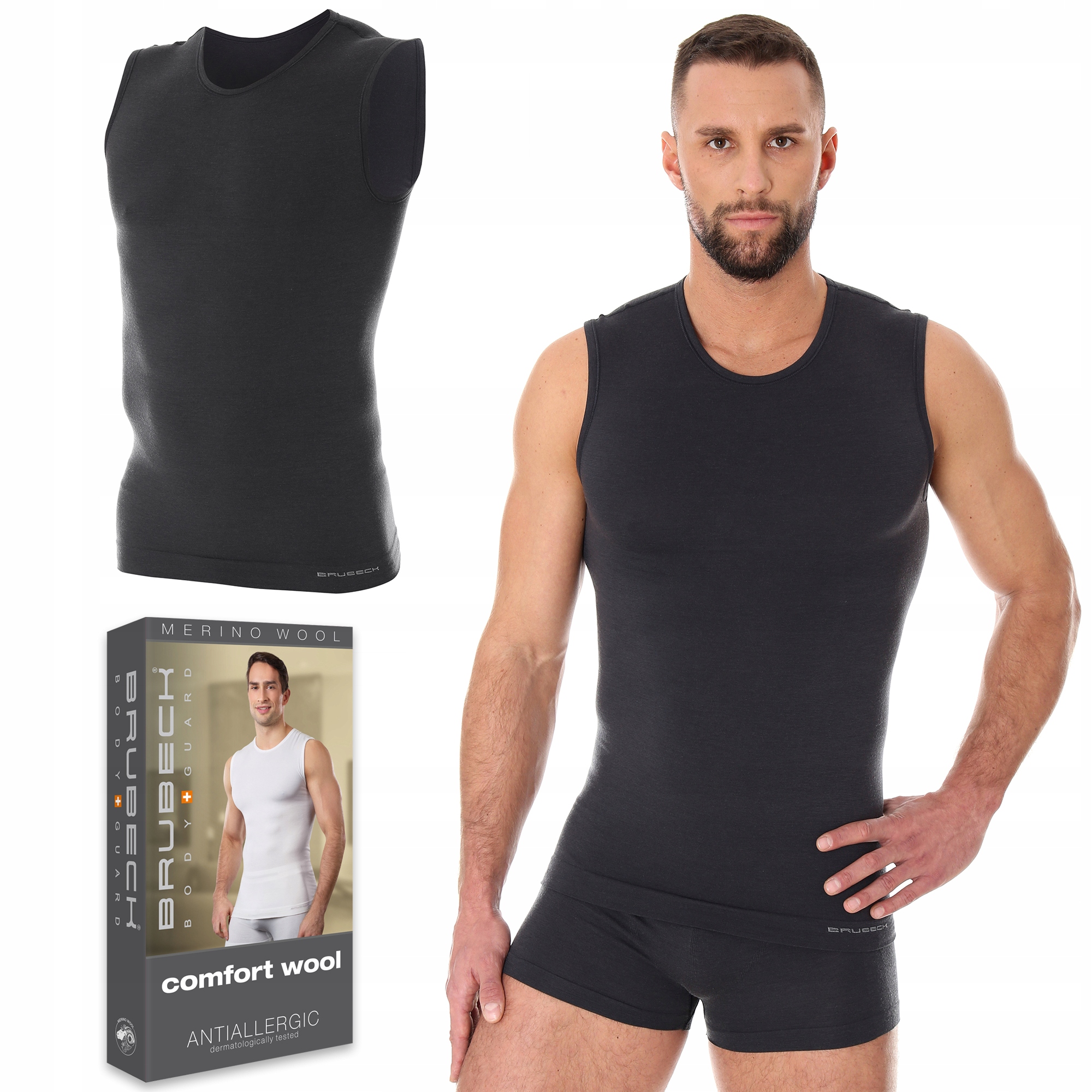 

Brubeck SL10160 bezrękawnik męski Wełniany - XXL