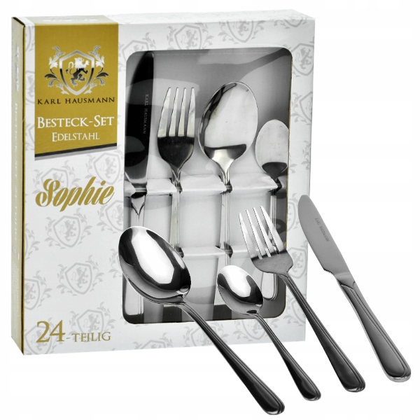 

Sztućce Zestaw Sztućców Komplet 24 El Połysk 6 Os