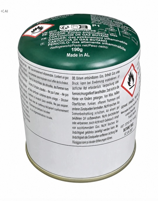 Parkside Nabój kartusz gazowy do palnika gazowego butan 190g 1szt.