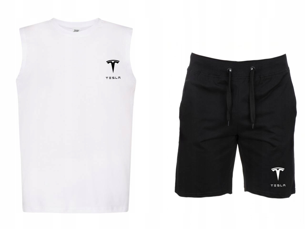 Tričko Tílko Bez Rukávů Krátké Kraťasy Tesla Pánské XXL