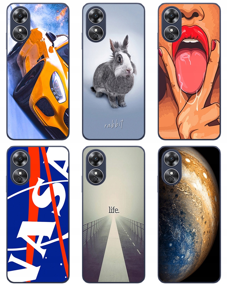 ETUI PLECKI FOTO Case OBUDOWA Pokrowiec JAKOŚĆ WZORY SZKŁO 9H do Oppo A17 Waga produktu z opakowaniem jednostkowym 0.04 kg