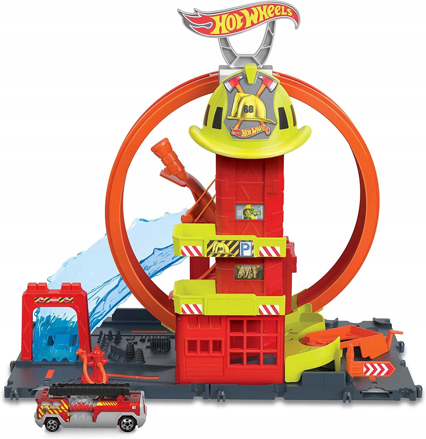 

Hot Wheels Zestaw Remiza Strażacka Superpętla