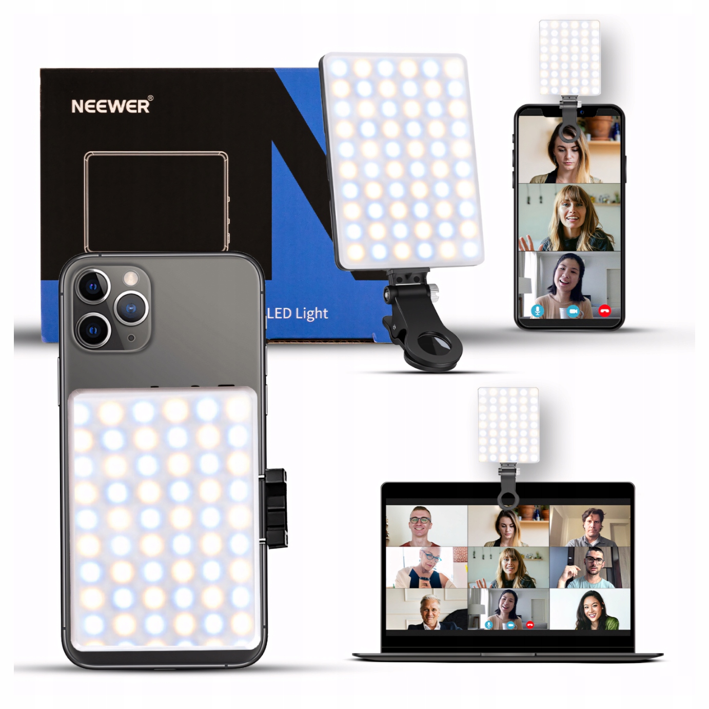 Led Fotografická Lampa Neewer NL-60AI 60LED pro Selfie, Make-up, Video Stativ