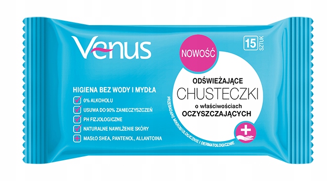 

Chusteczki do rąk Venus oczyszczające 15 sztuk