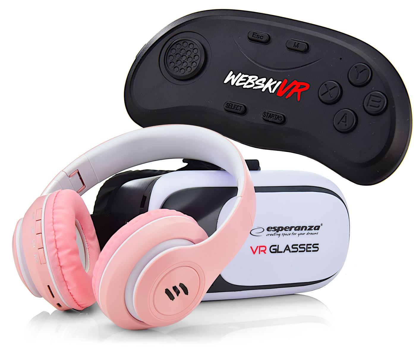 OKULARY GOOGLE VR 3D ZE SŁUCHAWKAMI+PILOT BLUETOOT