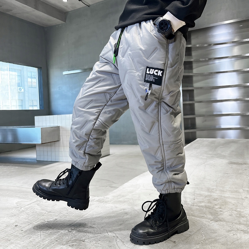 CIEPŁE GRUBE SPODNIE DRESOWE OCIEPLANE JOGGERY zimowe pikowane chłopięcy Marka Inna marka