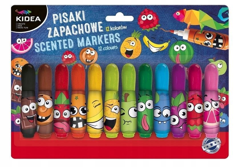 PISAKI ZAPACHOWE 12 KOLORÓW KIDEA, DERFORM