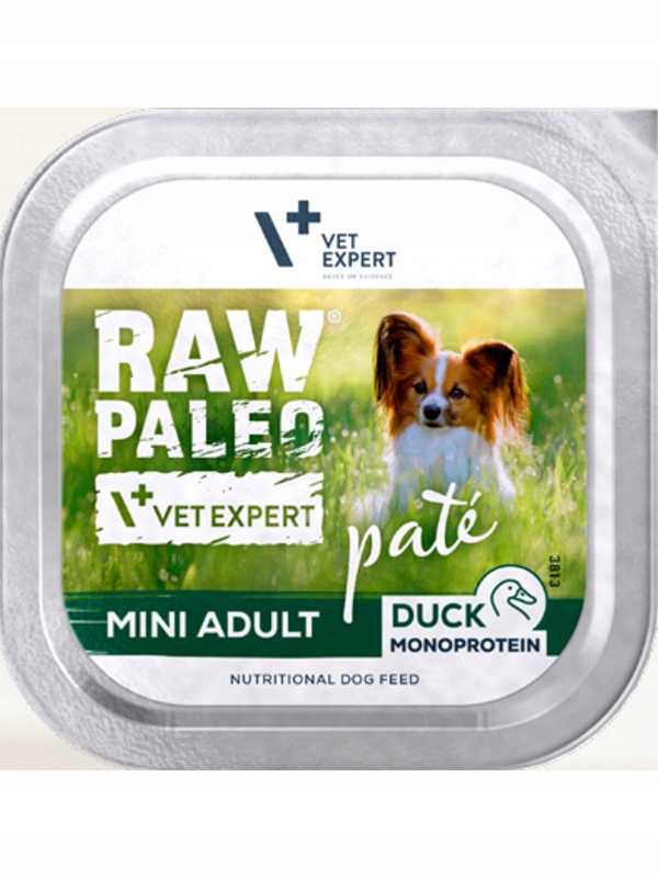 VetExpert Raw Paleo Kachní paštika Mini Adult 150g