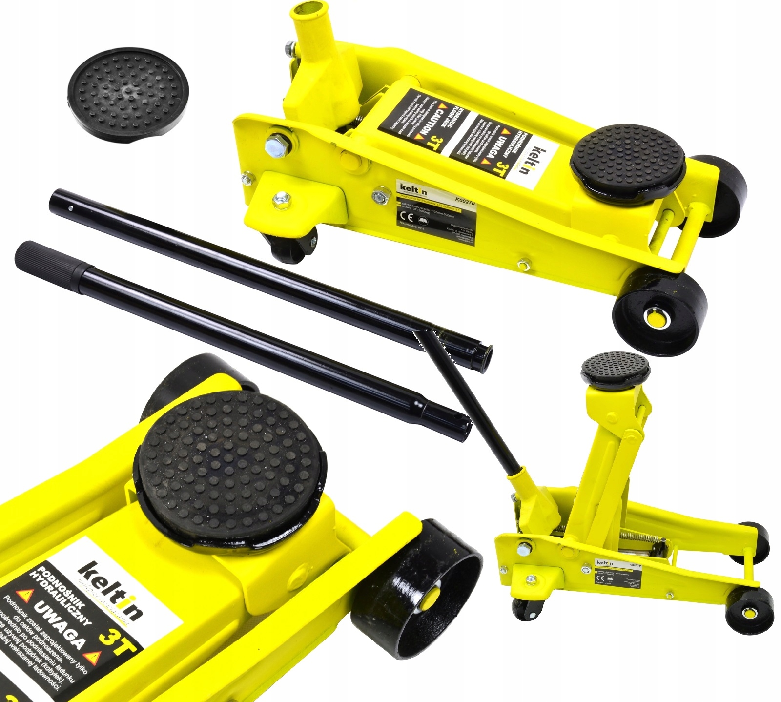 ZABA LEWAREK PODNOSNIK HYDRAULICZNY 3T GUMA