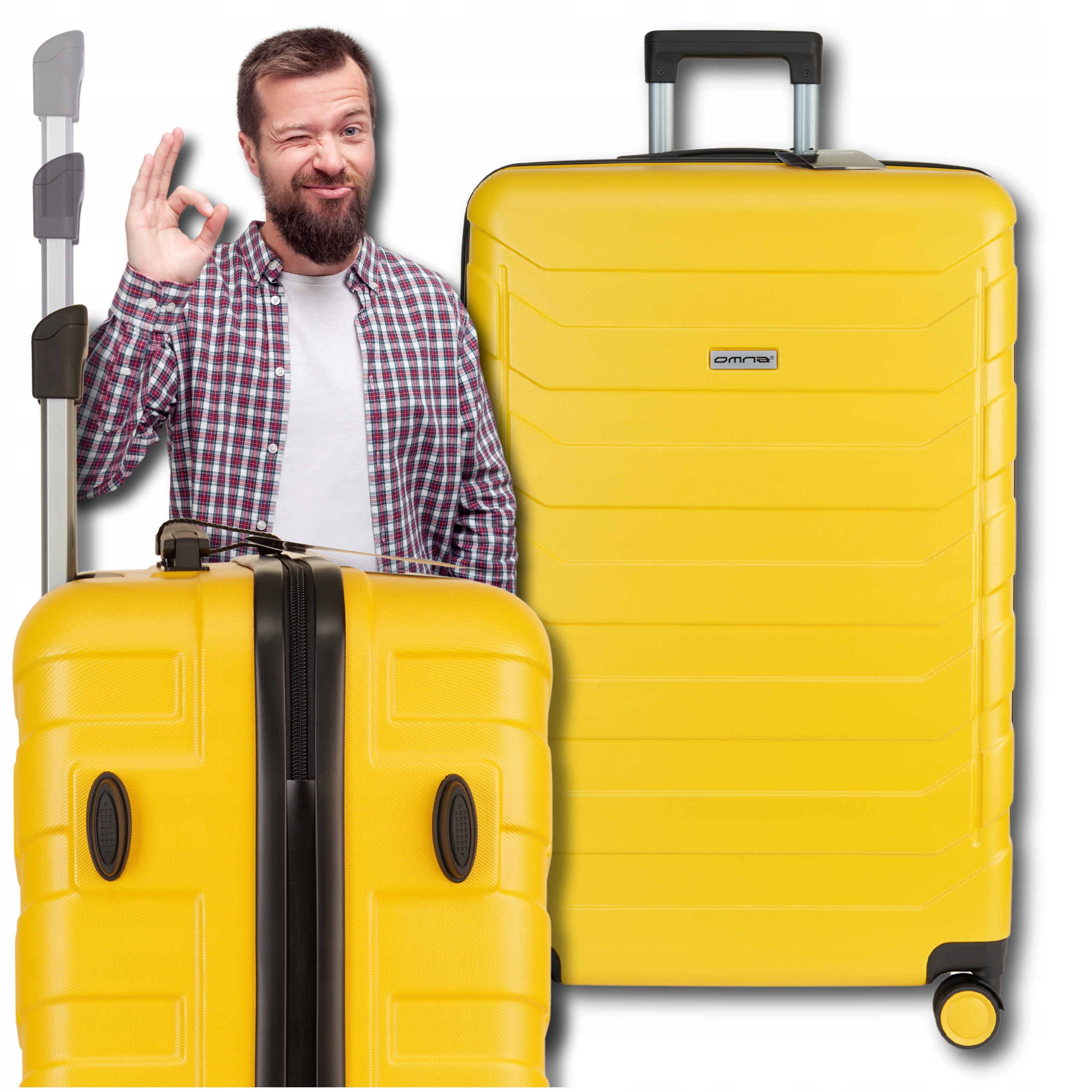 Střední cestovní kufr, pevná taška, kufr, lehká kolečka, letadlo 63L