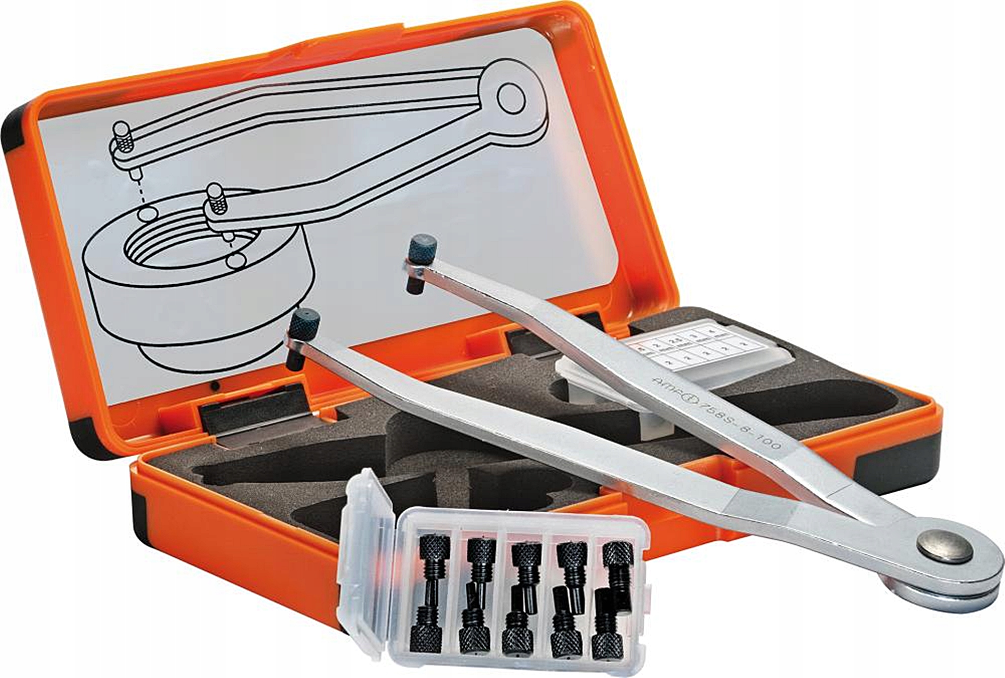 Kľúč na matice s otvormi 758S Set 50427 Amf