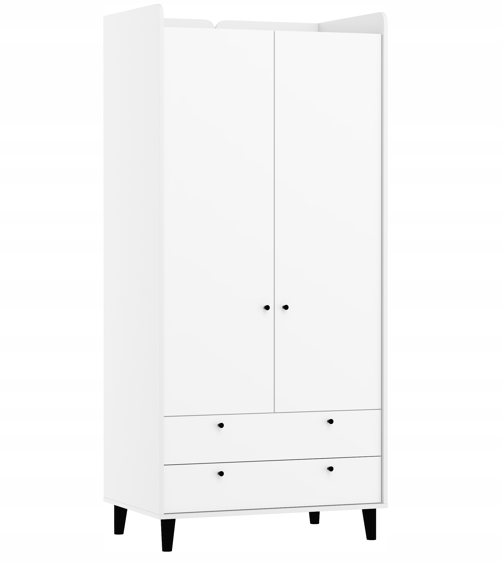 Skříň Dolce DOL-20 2D2S bílá polovina bílá 90 cm