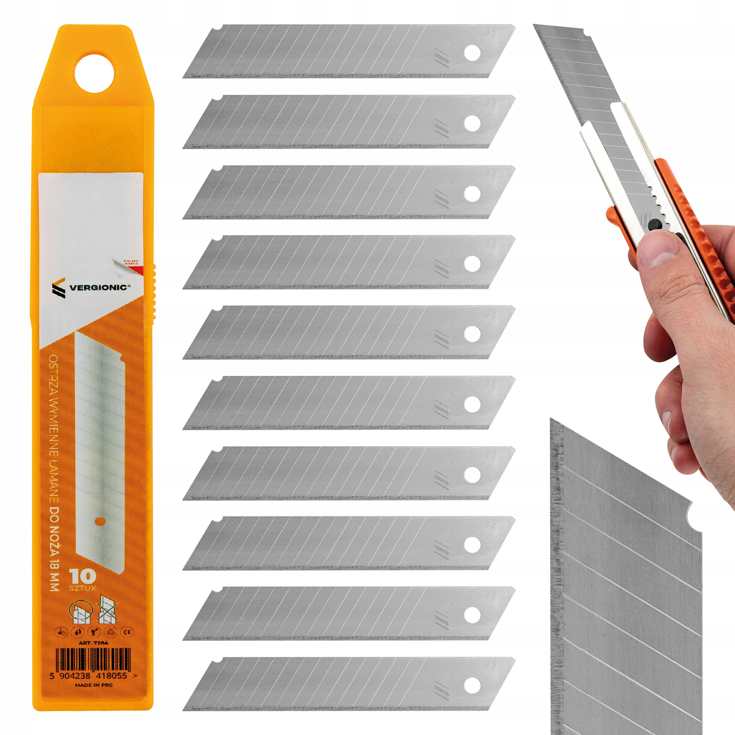 

Ostrza Do Noża Ostrze Wymienne Łamane 18 mm 10szt.