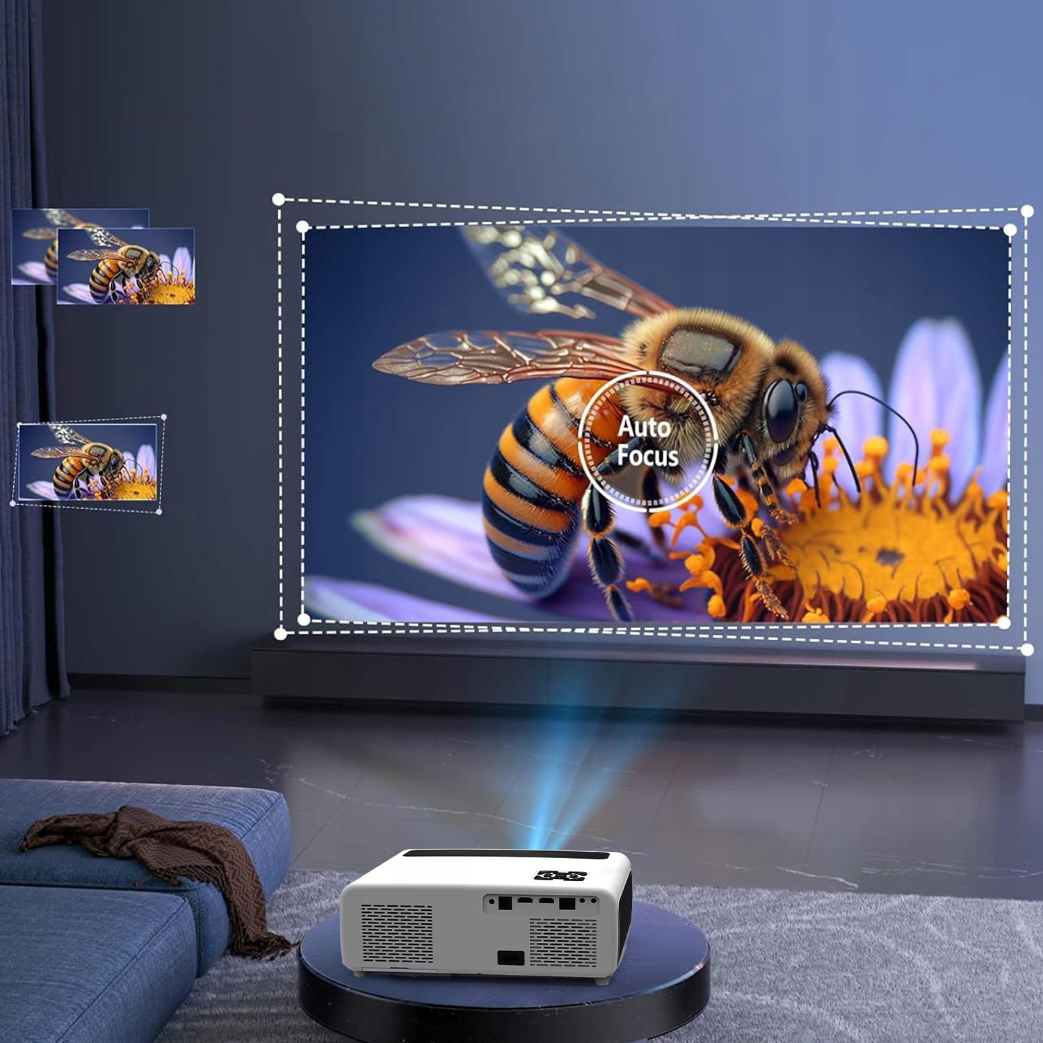 Rzutnik Projektor LED WiFi Android TV FULL HD 4K 24000lm 800 ansi Autofocus Model E660H